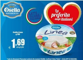 Elite Fattorie Osella Formaggio Fresco Con Fermenti Lattici Vivi Linea 190 G(ml) offerta