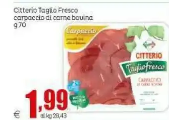 Elite Citterio Taglio Fresco Carpaccio Di Carne Bovina 70 G offerta