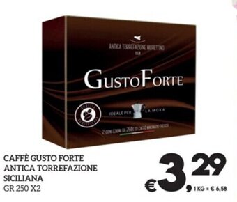 CAFFÈ GUSTO FORTE ANTICA TORREFAZIONE SICILIANA GR 250 X2