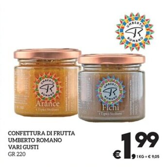 Il Centesimo CONFETTURA DI FRUTTA UMBERTO ROMANO VARI GUSTI GR 220 offerta