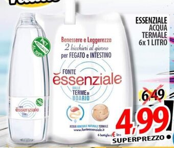 Il Genio Supermercato ESSENZIALE ACQUA TERMALE 6x 1 LITRO offerta