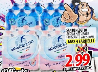Il Genio Supermercato SAN BENEDETTO ACQUA NATURALE FRIZZANTE 24x 500ML offerta