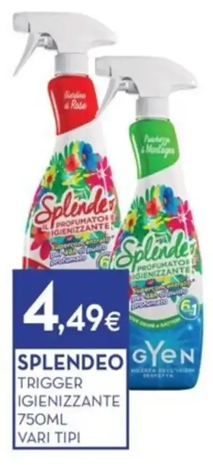 Proshop SPLENDEO TRIGGER IGIENIZZANTE 750ML VARI TIPI offerta