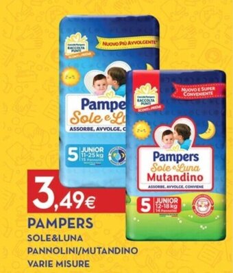 Proshop PAMPERS SOLE&LUNA PANNOLINI/MUTANDINO VARIE MISURE offerta