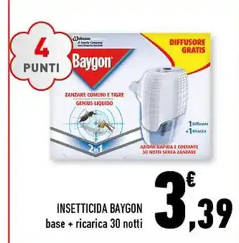 Conad INSETTICIDA BAYGON base + ricarica 30 notti offerta