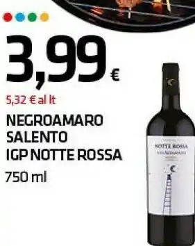 Superconti Notte Rossa - Negroamaro Di Terra D'Otranto DOP 750 G(ml) offerta