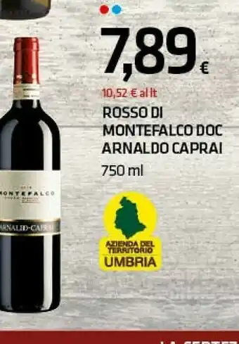 Superconti Arnaldo Caprai Montefalco Rosso DOC 2018 Vino 0,75 L Miscelato Secco offerta