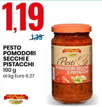Delizie del Sole PESTO POMODORI SECCHI E PISTACCHI 190 g