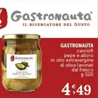 Gourmet Déco GASTRONAUTA carciofi pepe e alloro in olio extravergine di oliva lavorati dal fresco g 520 offerta