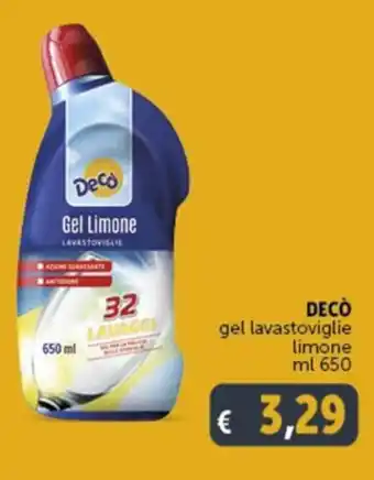 Gourmet Déco DECO gel lavastoviglie limone ml 650 offerta