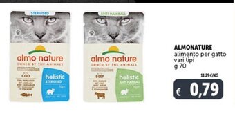 Gourmet Déco ALMONATURE alimento per gatto vari tipi g 70 offerta