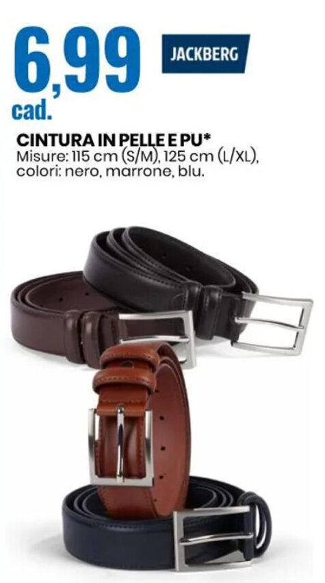 Eurospin JACKBERG CINTURA IN PELLE E PU offerta