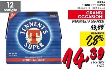 Panorama BIRRA TENNENT'S SUPER cl 35,5 x 12 offerta