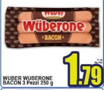 Sacoph Wüber Wüberone Bacon 3 pezzi 250g offerta