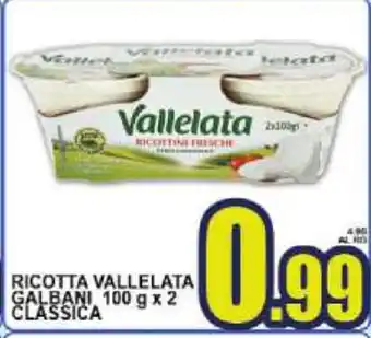 Sacoph Vallelata Ricotta Galbani Classica 100g x 2 offerta