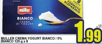 Sacoph Müller Crema Yogurt Bianco / 0% Bianco 125g x 8 offerta