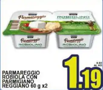 Sacoph Parmareggio Robiola con Parmigiano Reggiano 60g x 2 offerta