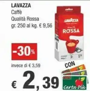 Crai Lavazza Qualità Rossa 250 G(ml) offerta