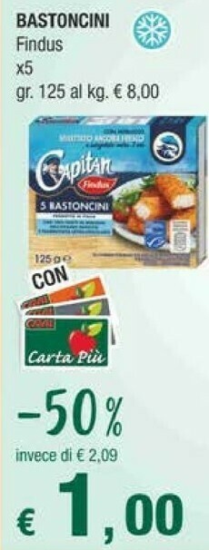 Crai Findus Bastoncini offerta