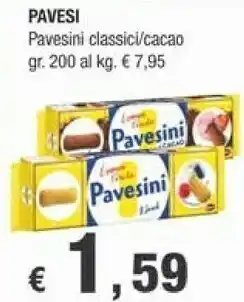 Crai Pavesi Pavesini Al Cacao 200 G(ml) offerta
