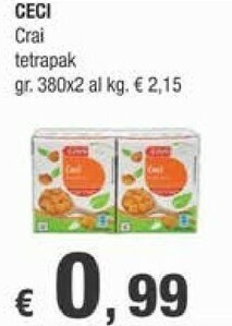 Crai Crai Ceci offerta