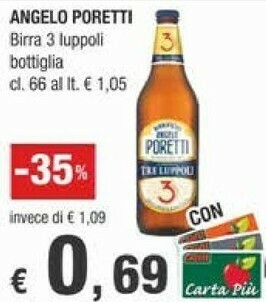 Crai Angelo poretti Birra 3 Luppoli offerta