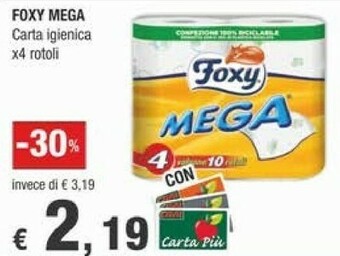 Crai Foxy Mega Carta Igienica offerta