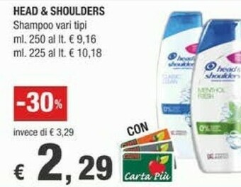 Crai Head & Shoulders Shampoo offerta
