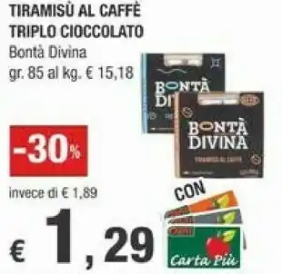 Crai Yomo Bonta Divina Tiramisu Al Caffe Triplo Cioccolato offerta