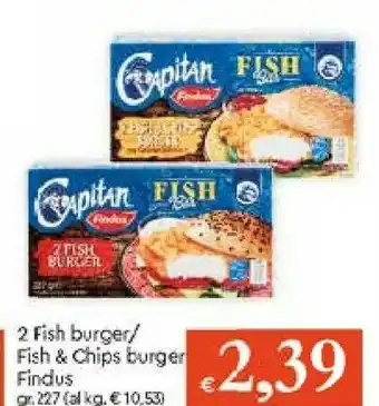 Galassia Findus Findus - 2 Fish & Chips Burger offerta