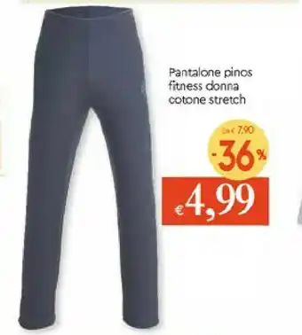Galassia Pantalone Pinos Fitness Donna Cotone Stretch offerta