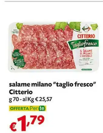 Pam Citterio Il Salame Di Milano L'Originale 70 G(ml) offerta