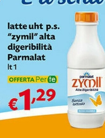 Pam Parmalat Zymil Latte Intero Alta Digeribilità Senza Lattosio UHT 1000 G(ml) offerta