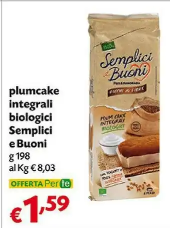 Pam Campiello Semplici E Buoni Plumcake Integrale offerta