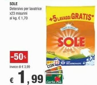 Crai Sole Detersivo in polvere offerta