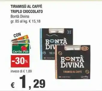 Crai Bontà divina Tiramisu Al Caffe 85 G offerta