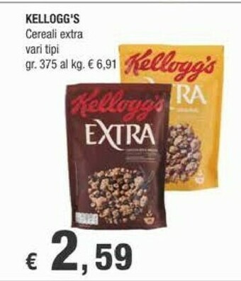 Crai Kellogg's - Kellogg's Extra Delizia Di Frutta 375 G(ml) offerta