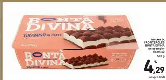 Conad Bontà divina Tiramisu, Profiteroles offerta