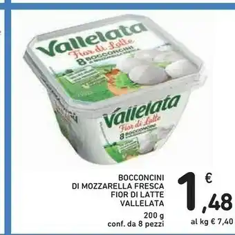 Conad Galbani Galbani - 8 Bocconcini di Mozzarella Fresca Vallelata 200 g(ml) offerta