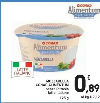Conad Conad Alimentum Mozzarella Latte Italiano offerta