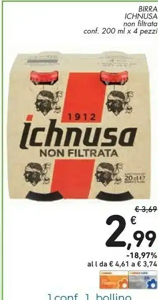 Conad Ichnusa Birra Non Filtrata offerta