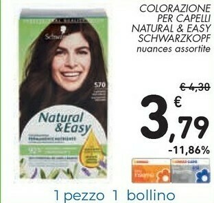 Conad Schwarzkopf Colorazione Per Capelli Natural & Easy offerta