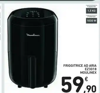 Conad Moulinex EZ3018 Easy Fry Compact Precision, Friggitrice Elettrica, Preparazioni Con Poco O Senza Olio, Dimensioni Ultra-compa offerta