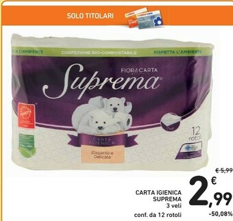Conad Suprema Carta Igienica offerta
