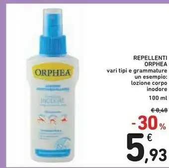 Conad Orphea Repellenti Lozione Corpo 100ml offerta