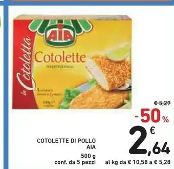 Conad Aia Cotolette Di Pollo 500 G offerta