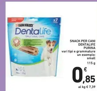 Purina Dentalife Snack Per Cani Small 115g