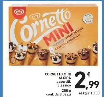 Conad Algida Cornetto Mini Classico Chocolate Obbligo O Verità 288 G(ml) offerta
