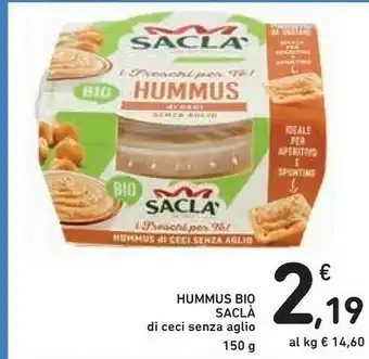 Conad Saclà Hummus Di Ceci Bio 150 G(ml) offerta
