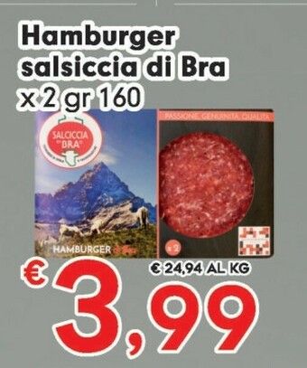 Despar Hamburger Salsiccia Di Bra offerta